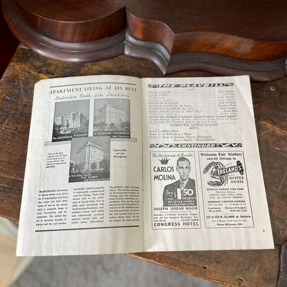 Vintage The Playbill of Chicago Theaters Erlanger Take a Chance Program Antique - Picture 3 of 5